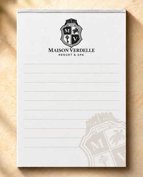 Bloc-notes d'hôtel 5 x 7 po personnalisé